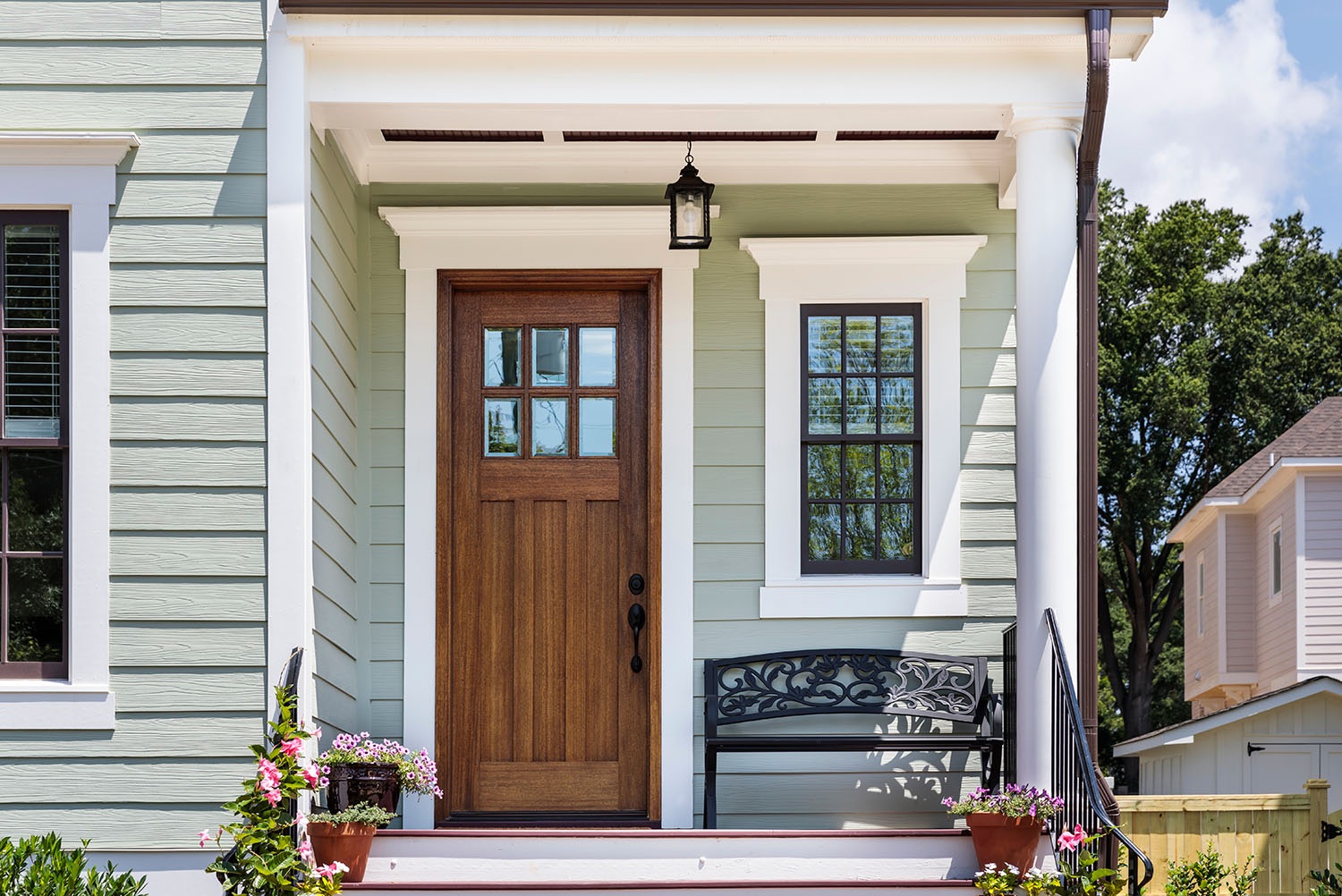 2022 12 9 exterior door brown craftsman door front porch