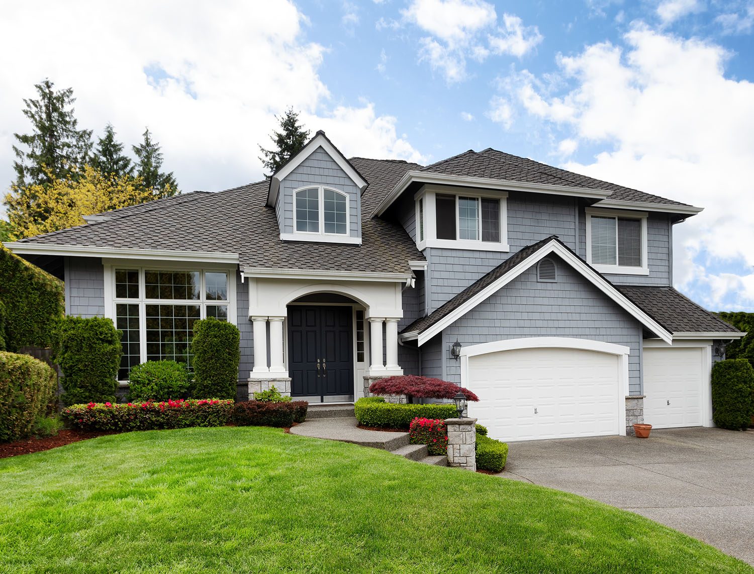 Light Blue two story home